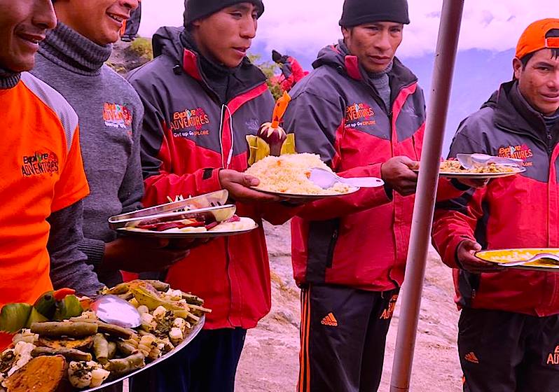 Explore Adventures Inca trail food Explore Adventures Inca trail food